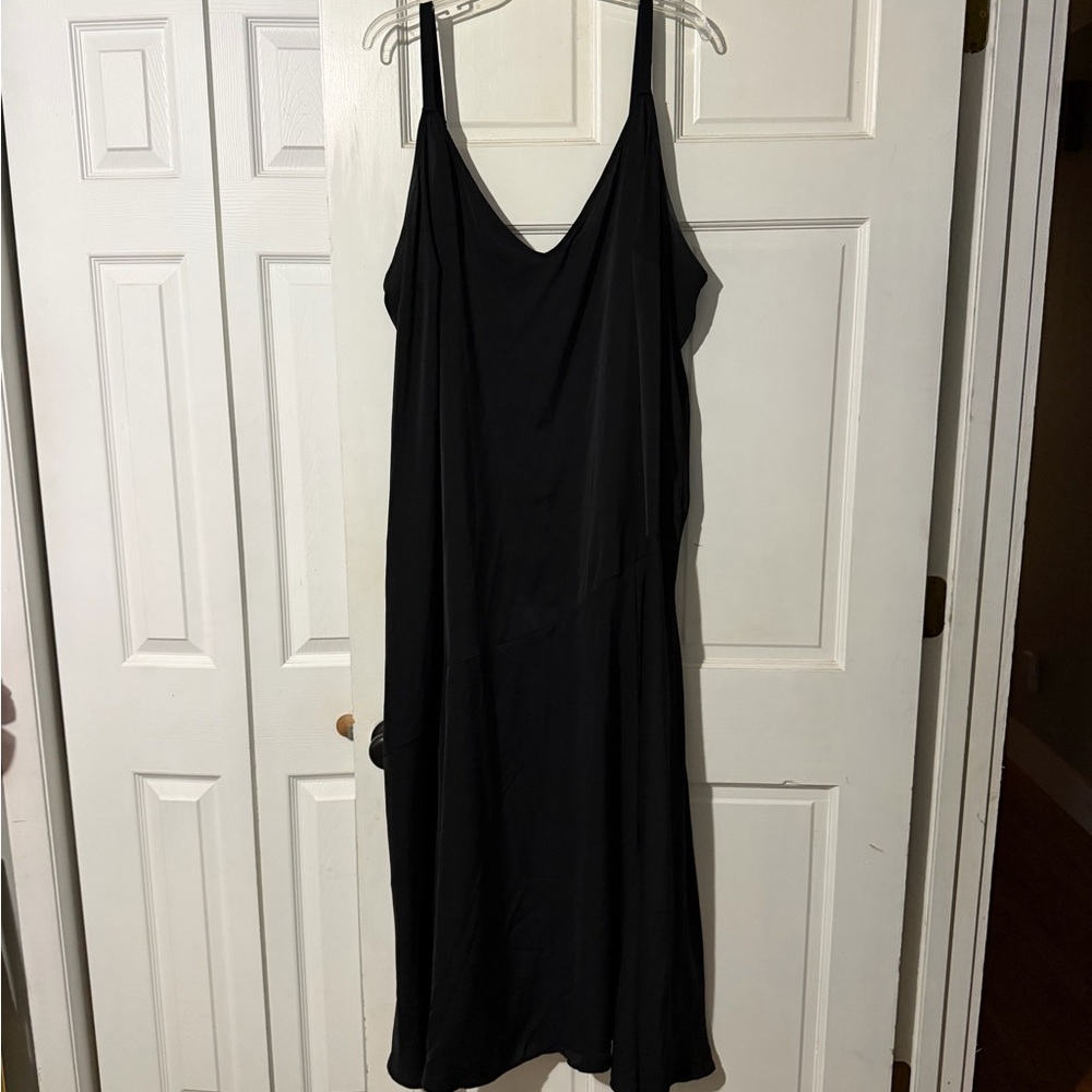 Torrid Black Asymmetrical Tier Slip Dress